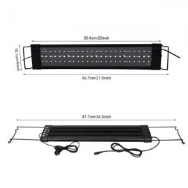 16W 72LED Solar Light Grass Lamp With Remote Control 19.96inch  Suitable For 19.96-33.86inch Long Aquarium Black