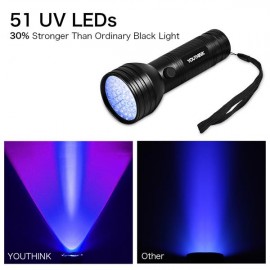 51 UV LED Torch Scorpion Detector Hunter Ultra Violet Blacklight Flashlight