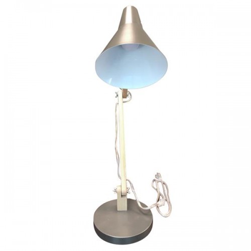 Alightup Classical Mini Fashion Frosted Metal Lampshade and Wooden Bracket Texture Study Table Lamp with Light Source US Plug